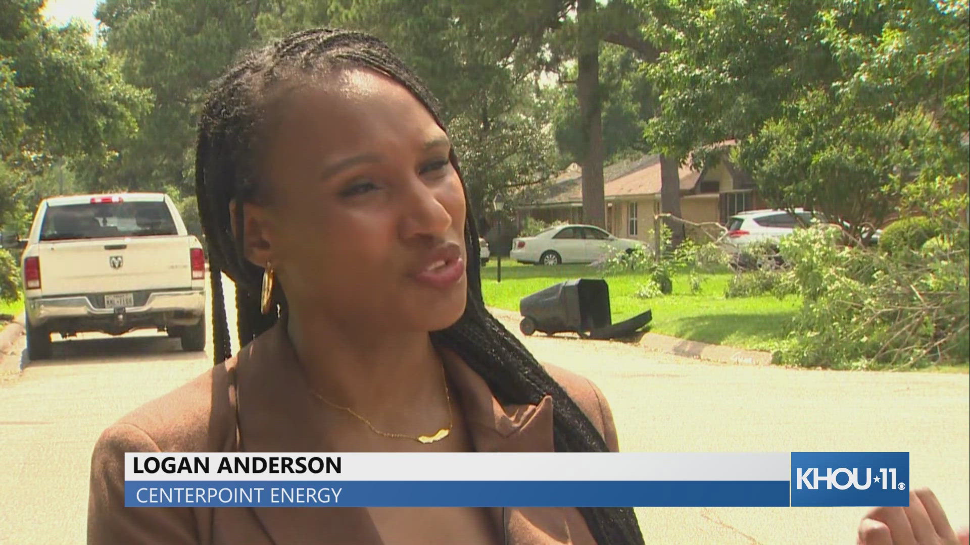 Julissa Garza interviewed Logan Anderson with CenterPoint on efforts to restore power across the Houston area.