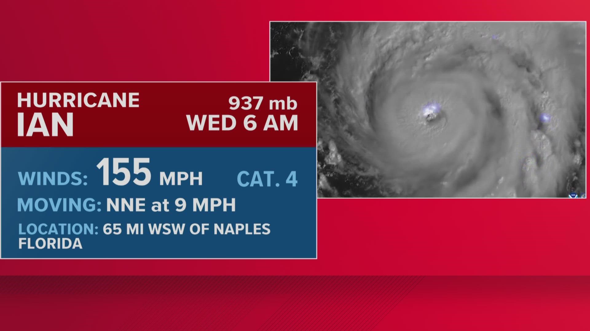 Ian is expected to make landfall late Wednesday near Charlotte Harbor.