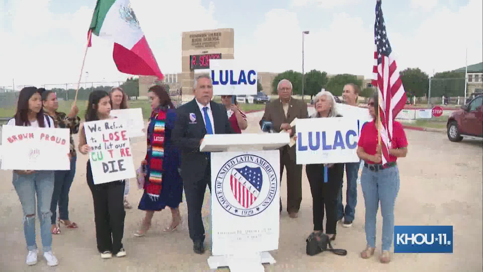 On Wednesday, Anayeli Ruiz reported on the sashes being removed. Thursday, LULAC talked about it.
