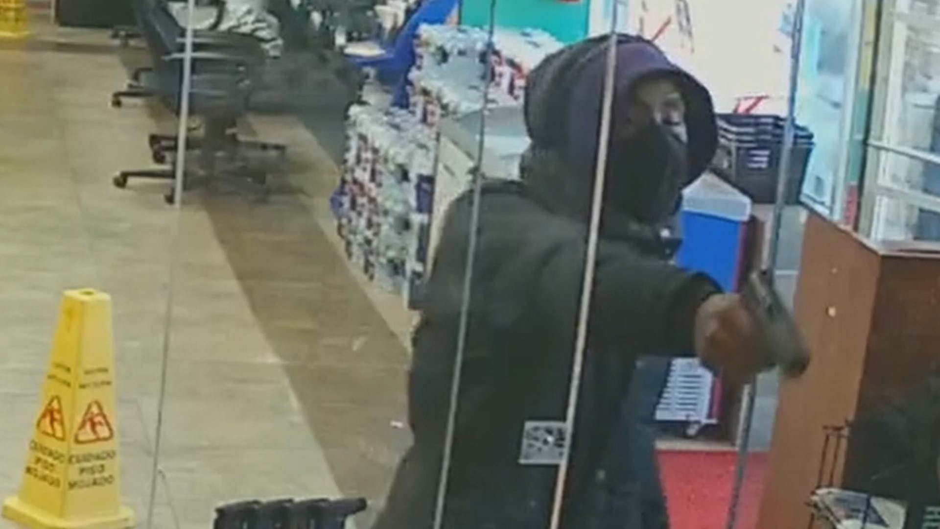 Police are searching for a suspect wanted in connection with the fatal shooting of a store clerk over the weekend in northeast Houston.
