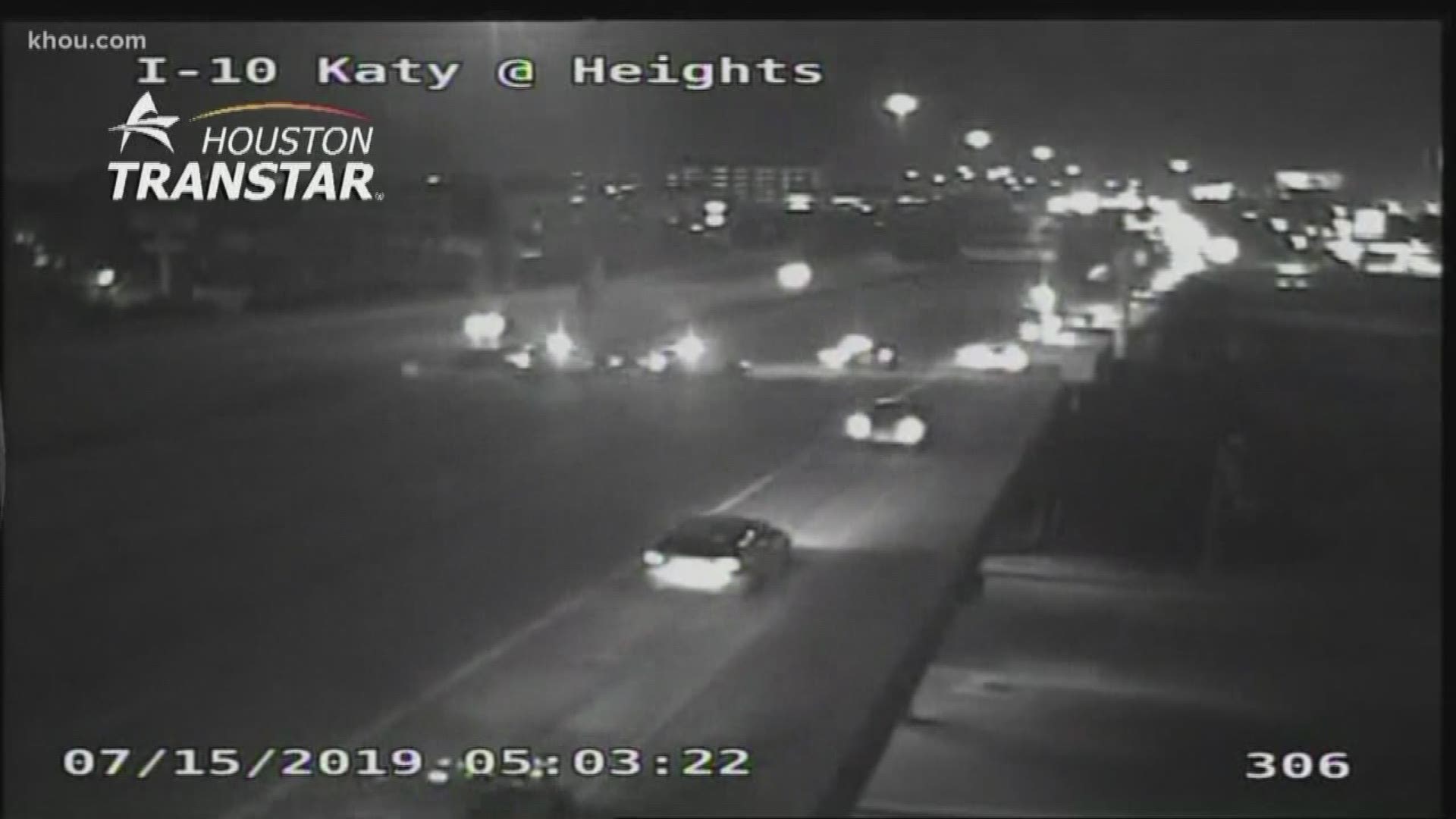 I-10 the Katy Freeway was shut down early Monday after a deadly crash, reported Houston police.