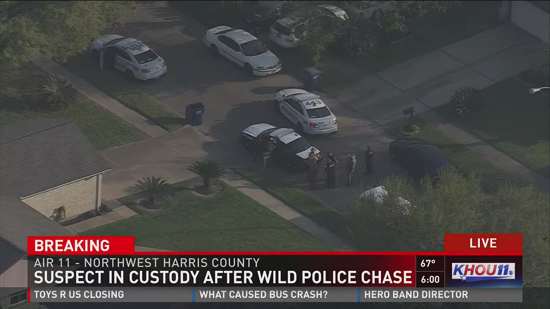 Police had to use spike strips to stop a suspect who led them on a chase for over half a hour.
