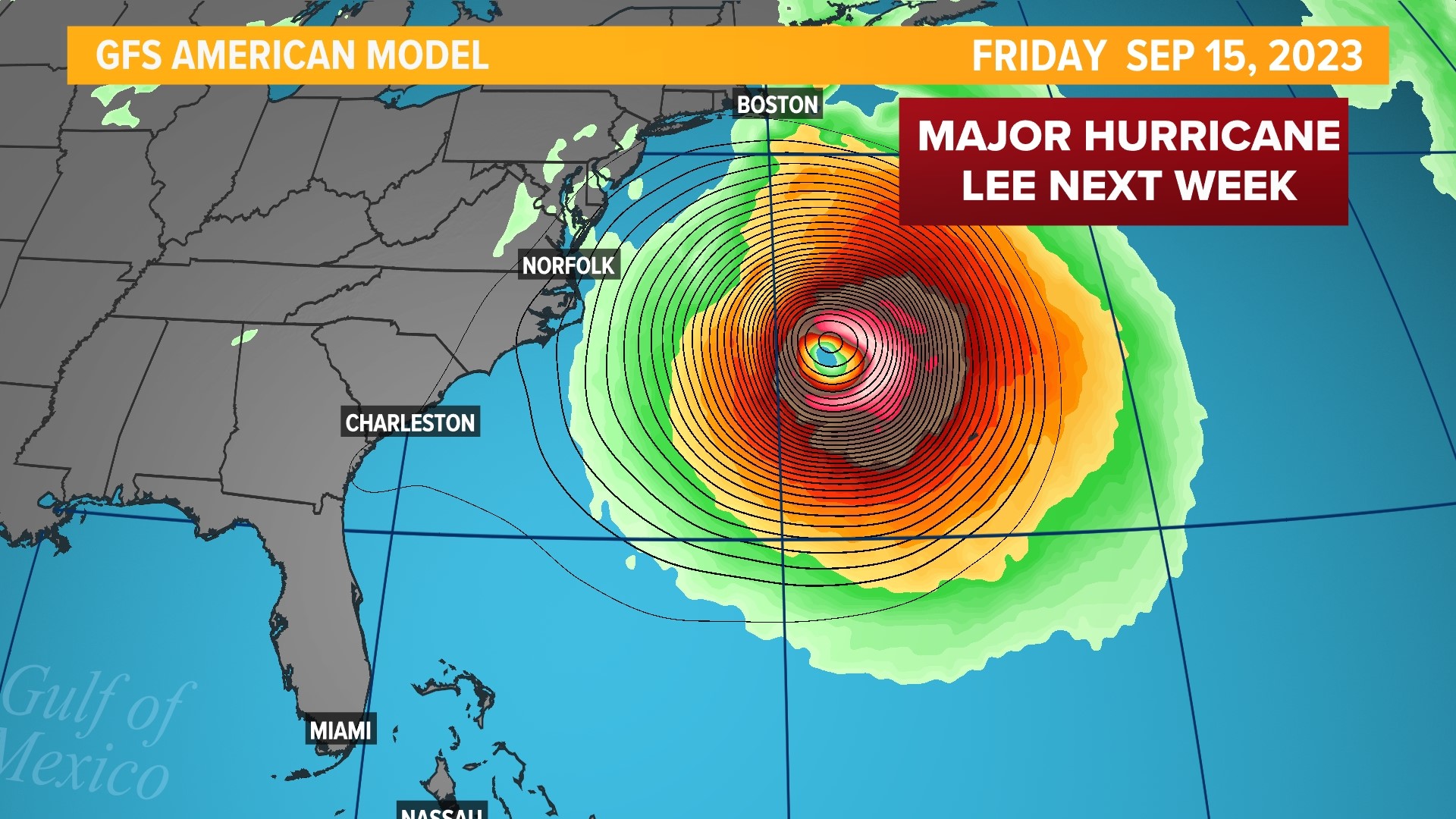 Hurricane Lee update Forecast track and models of storm
