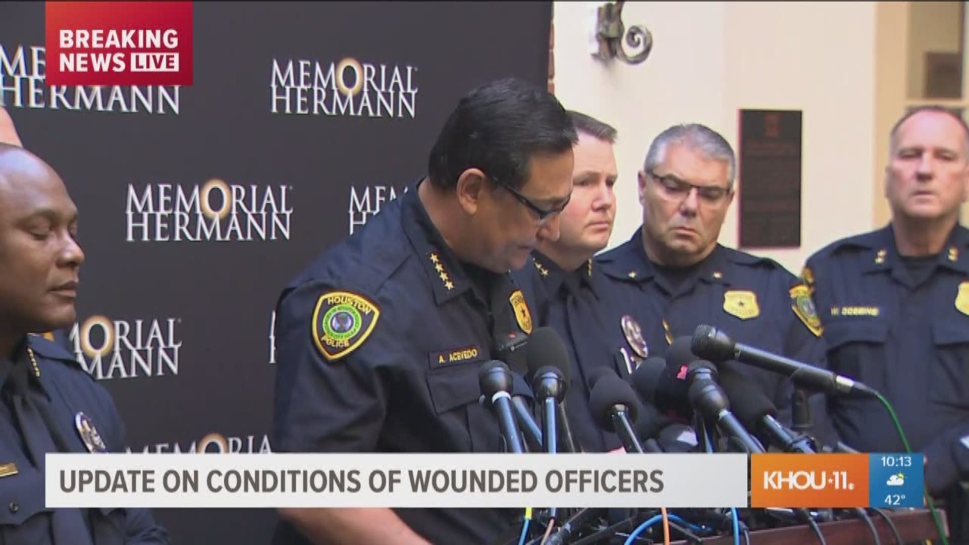 Houston Police Chief Art Acevedo gave an update Tuesday morning on the five injured officers and provide more details on Monday's raid.