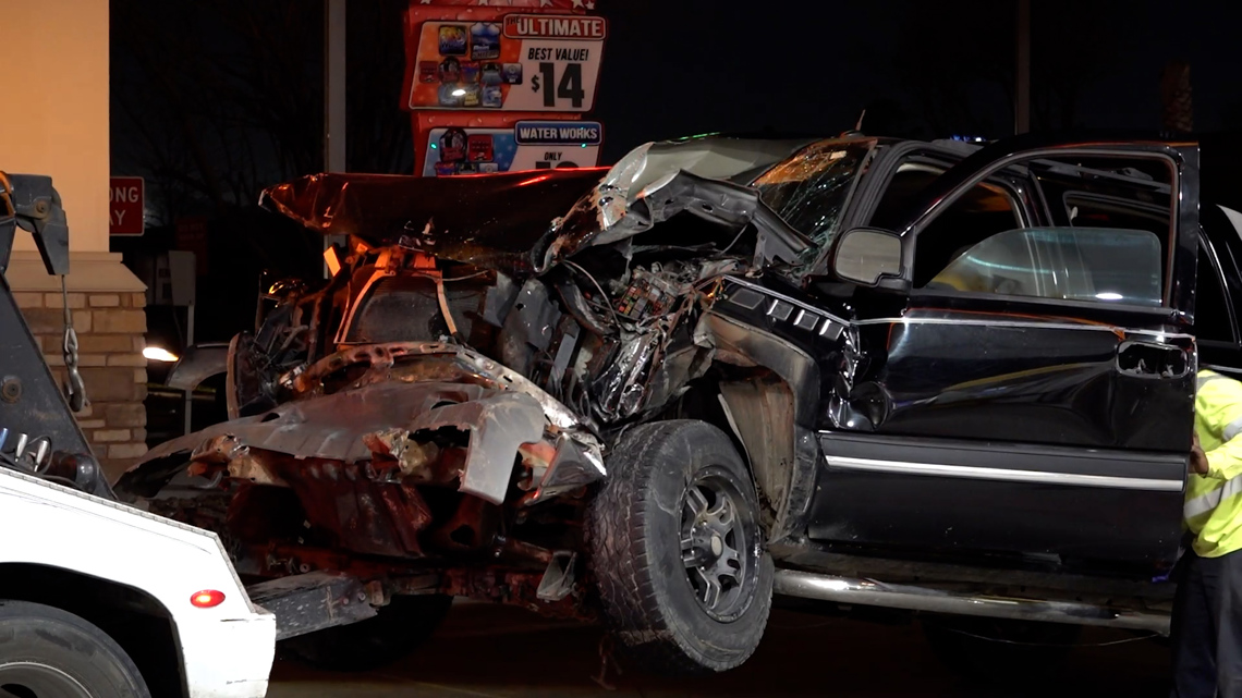HPD udpate: 3 firefighters hurt after drunk driver rear ends engine blocking road for other crash | khou.com