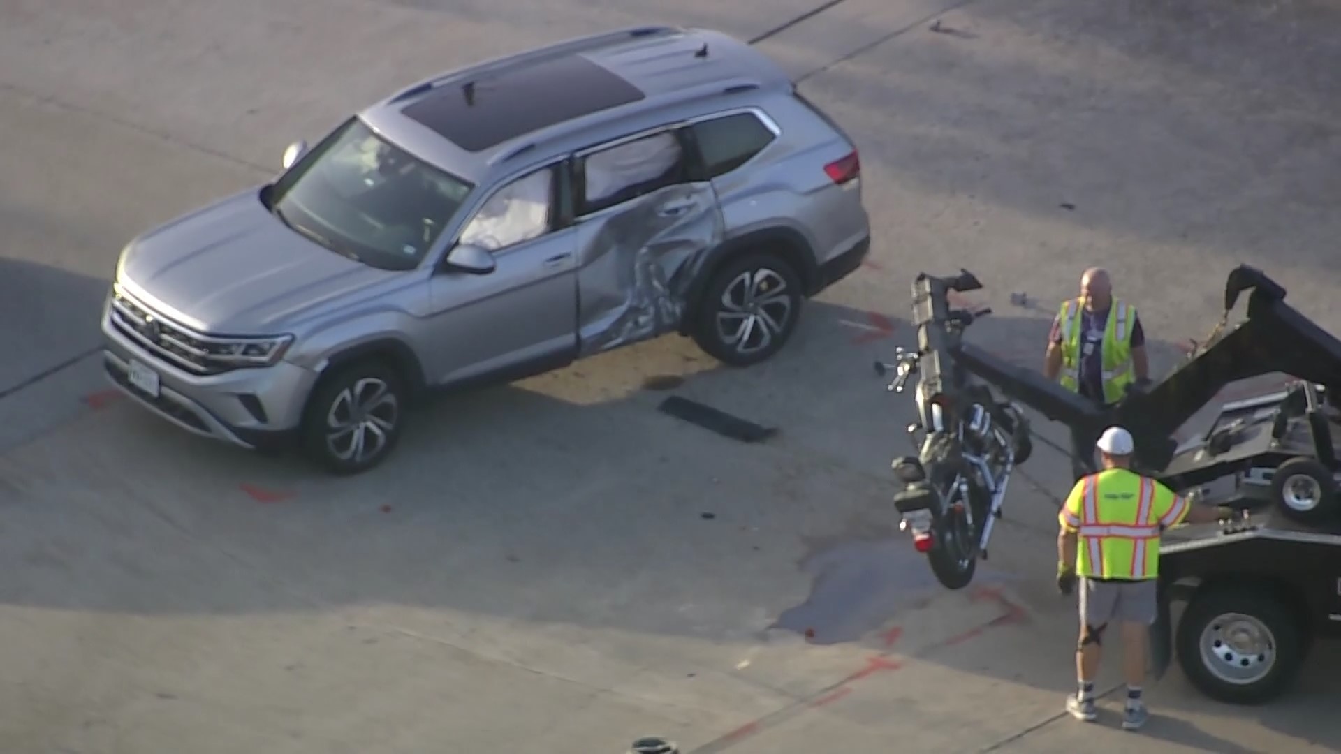 Life Flight was called to the scene of a major crash involving a motorcycle and another car near a Katy ISD campus, according to Harris County Sheriff Ed Gonzalez.