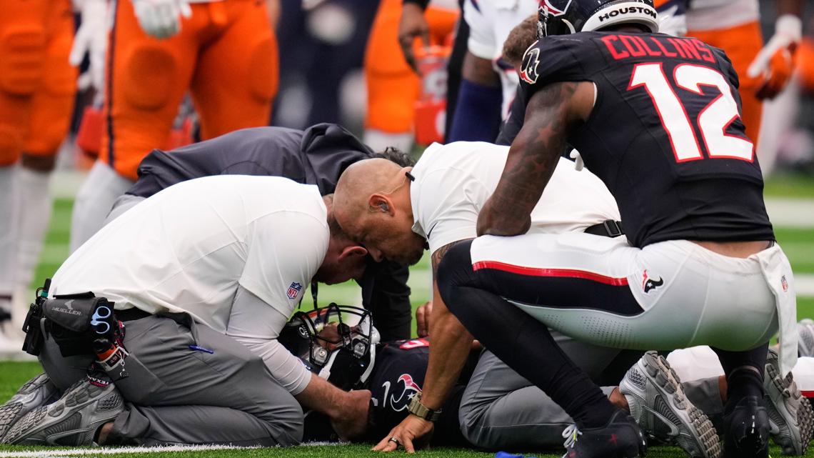 Texans CJ Stroud knocked out of today's game against Denver, being evaluated for concussion