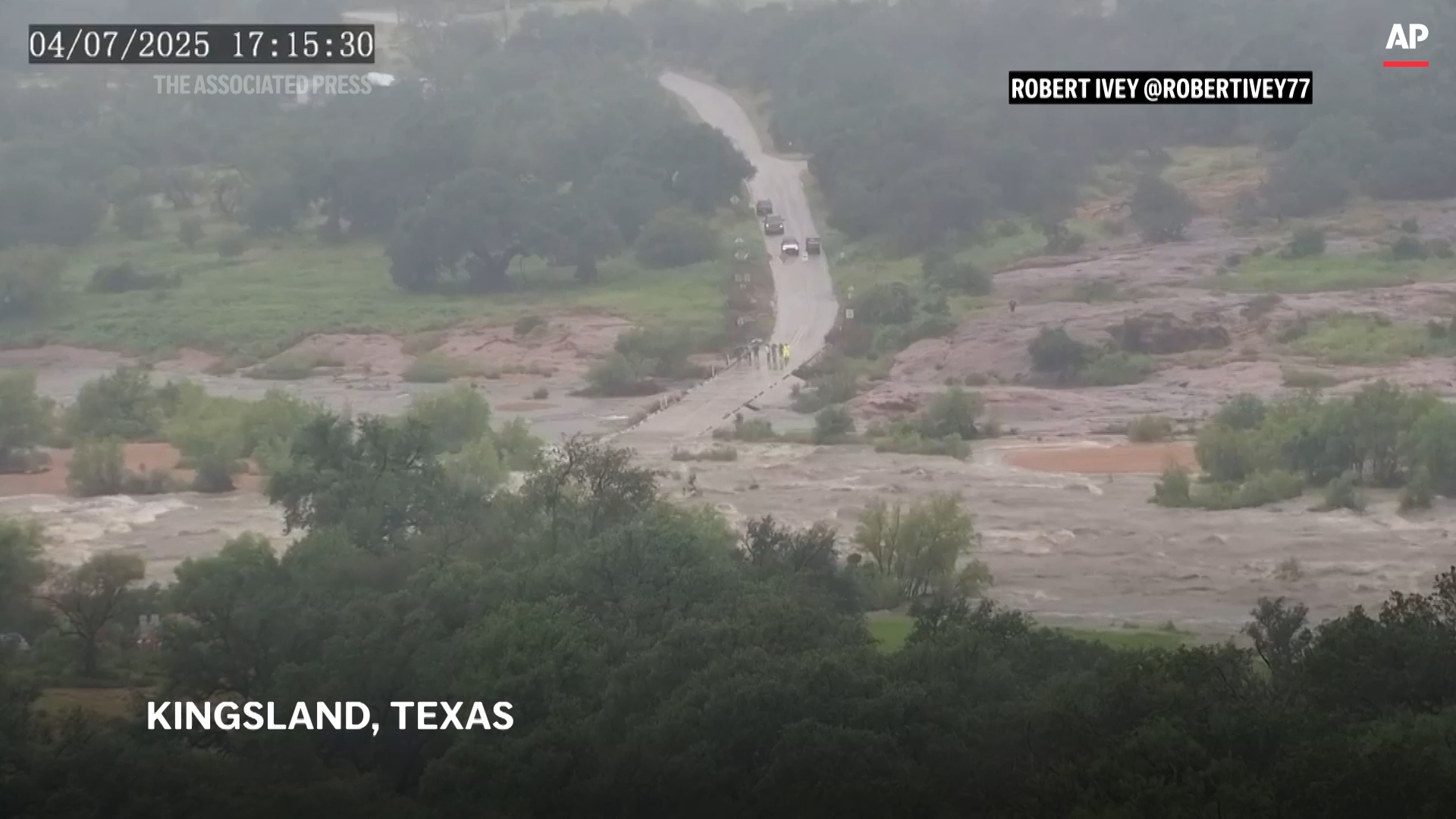 The Llano River is seen rising in just minutes in the July 4, 2025 Central Texas floods. The Texas Hill Country was devastated.