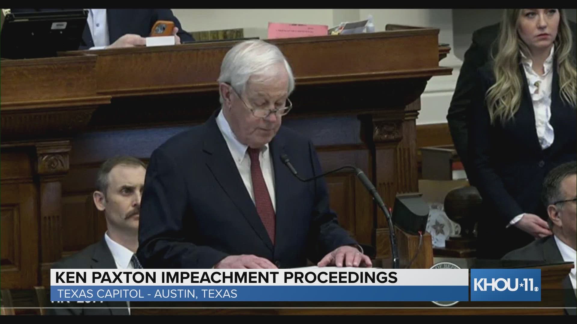 Texas House Committee Presents Opening Statements In Ken Paxton