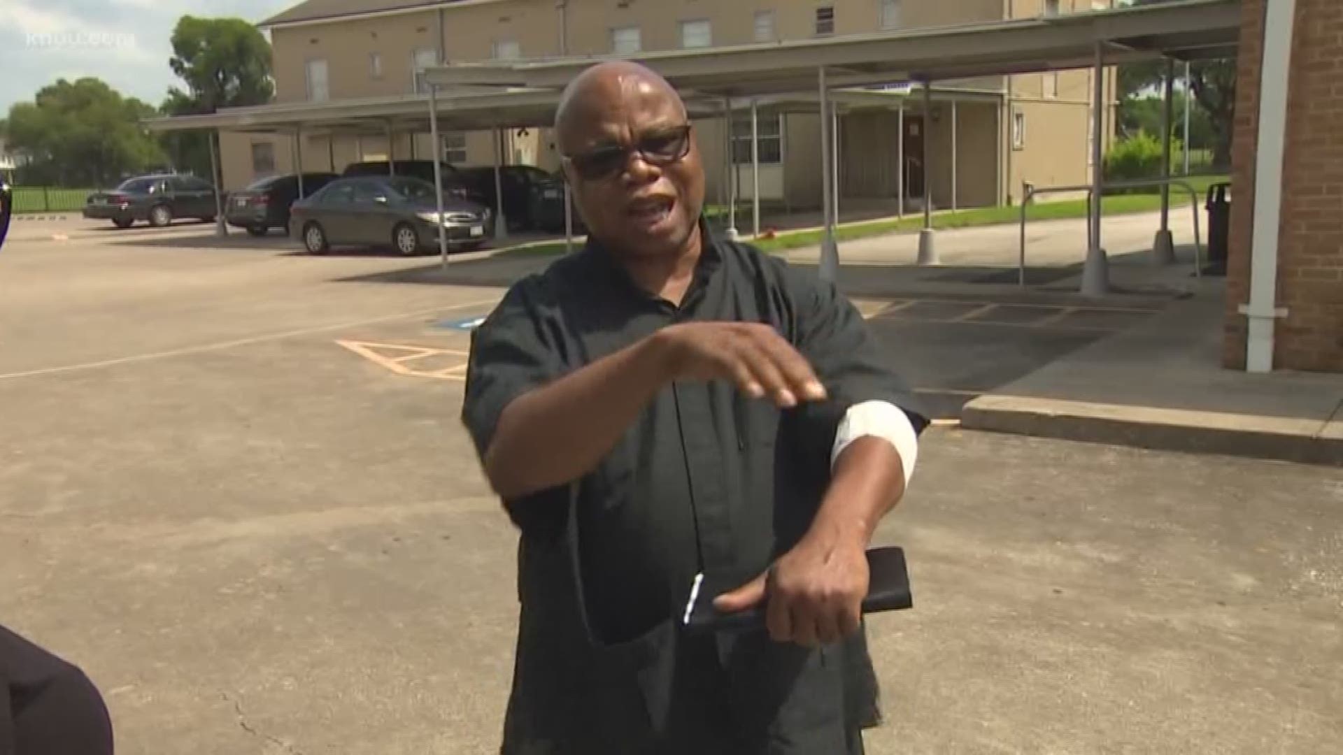 One of the victims of a violent crime spree that ended with a Houston police officer shot and wounded, was a priest. Father Desmond Ohankwere was walking behind St. Peter The Apostle Catholic Church and praying the rosary when he was ambushed by four young men.
