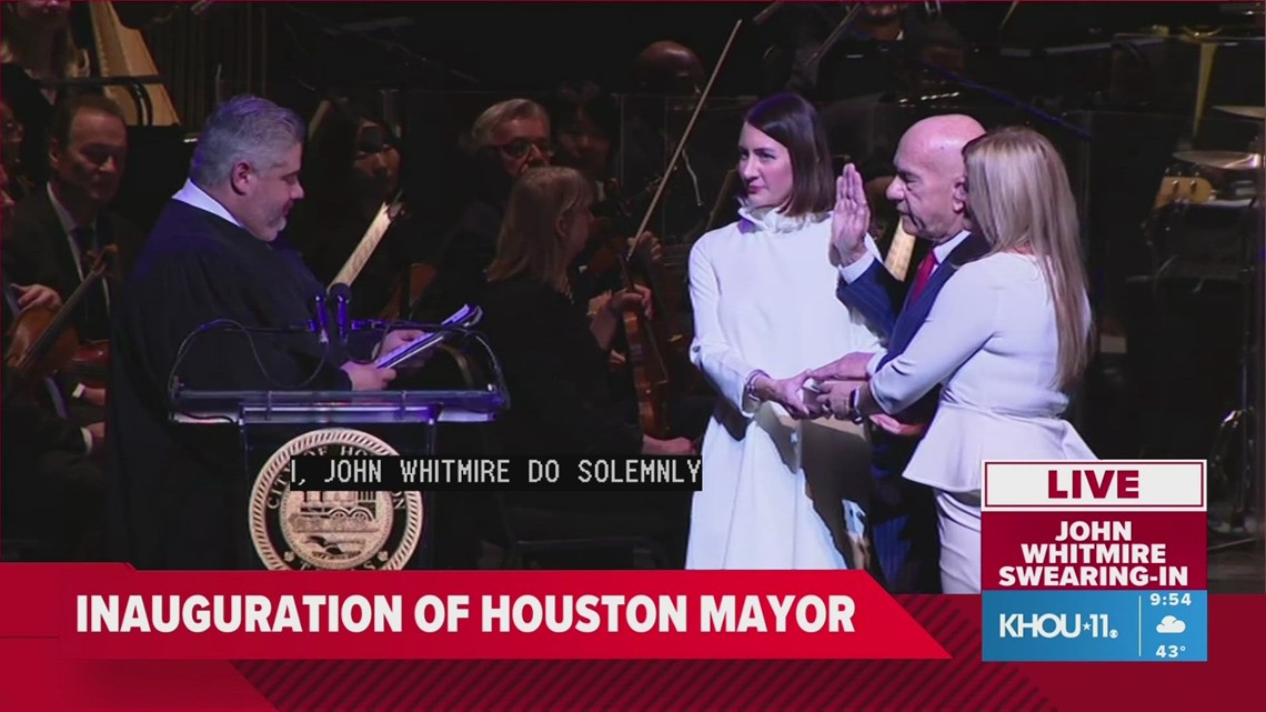Houston Mayor John Whitmire takes oath of office at public ceremony