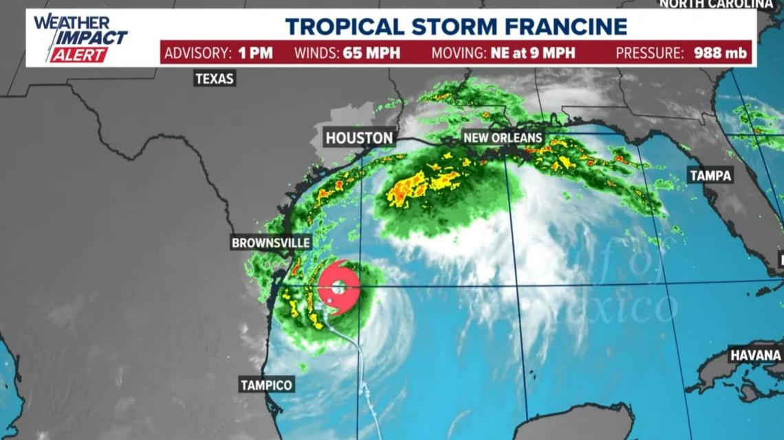 Tropical Storm Francine update Storm expected to intensify into hurricane ahead of landfall