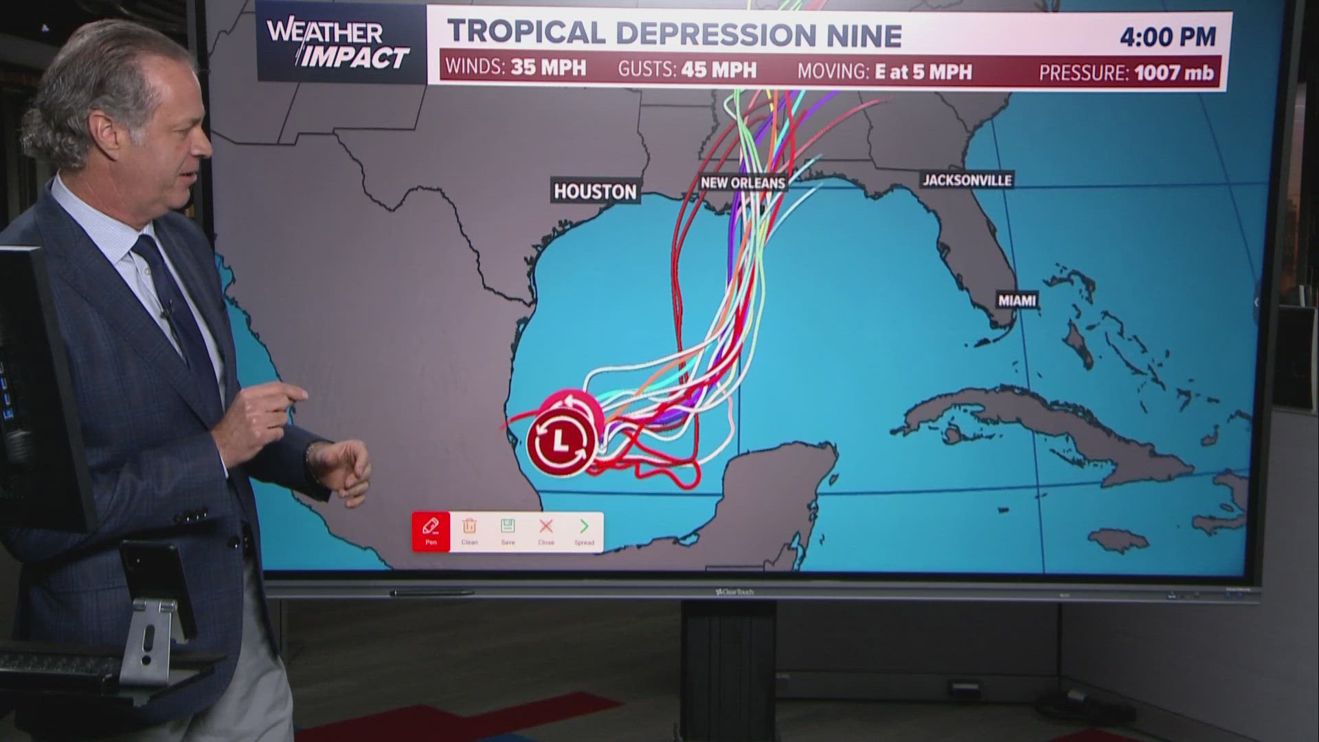 Form Examples Title Tropical update: Tropical Depression Nine forms in Gulf, expected to ...