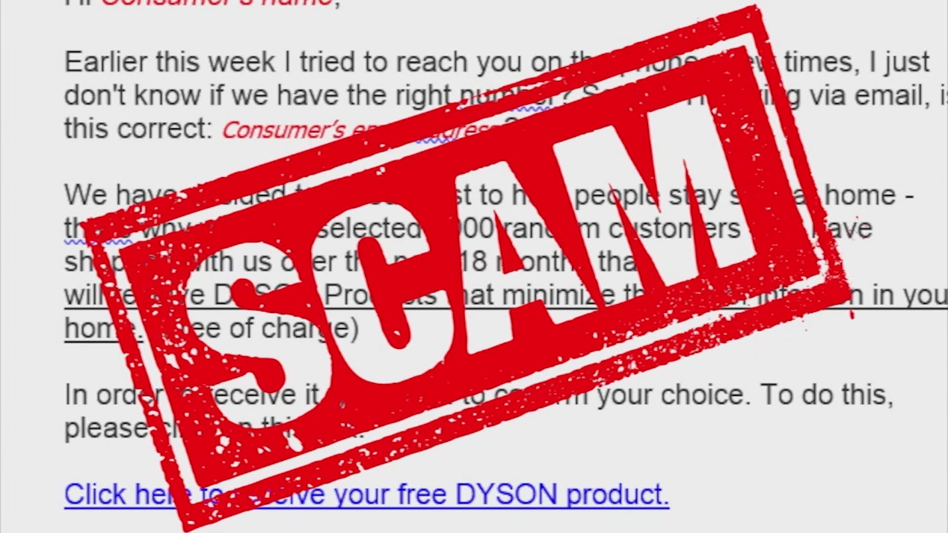Wouldn't it be nice to get a brand new vacuum? But we have a warning about an offer to win a free Dyson.