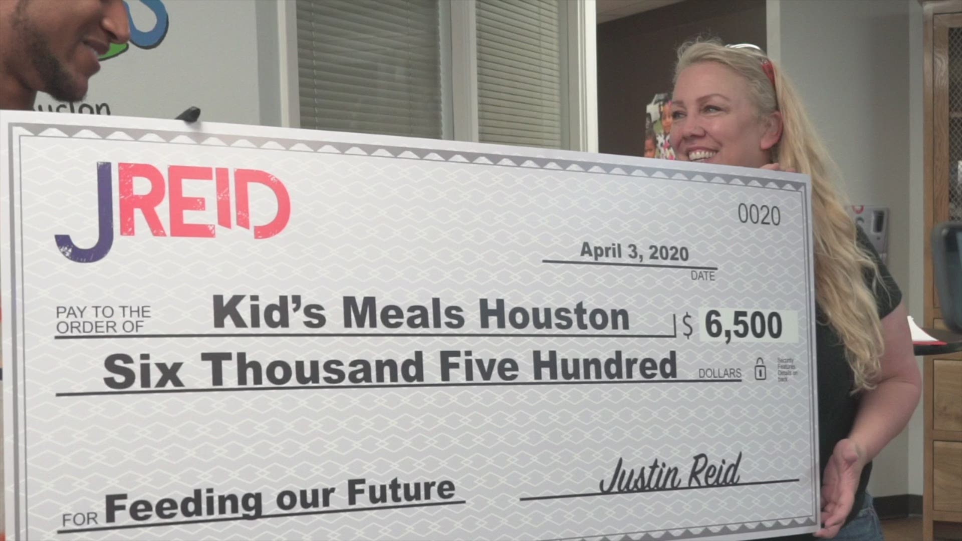 Houston Texans' Justin Reid donated $6,500 to Kids' Meals Houston to help children in need of food during the COVID-19 crisis.