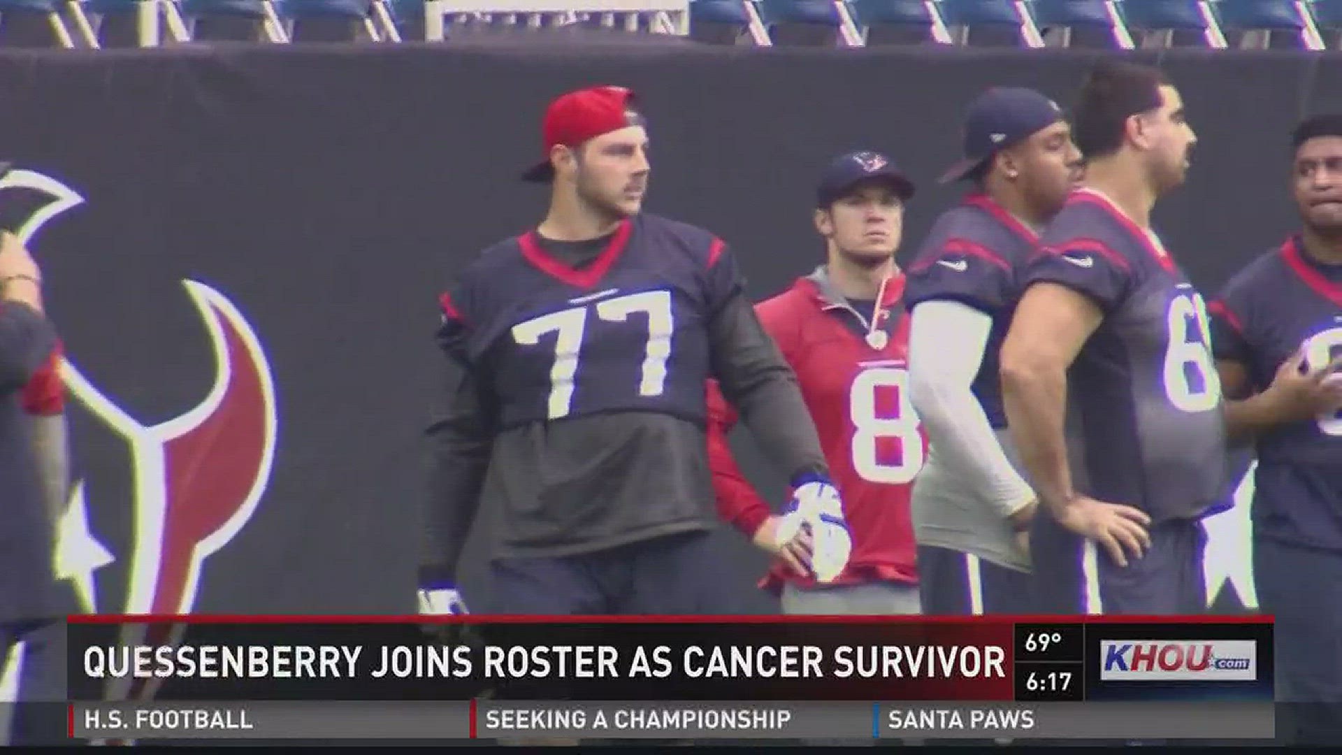 Cancer survivor David Quessenberry of Houston Texans makes NFL