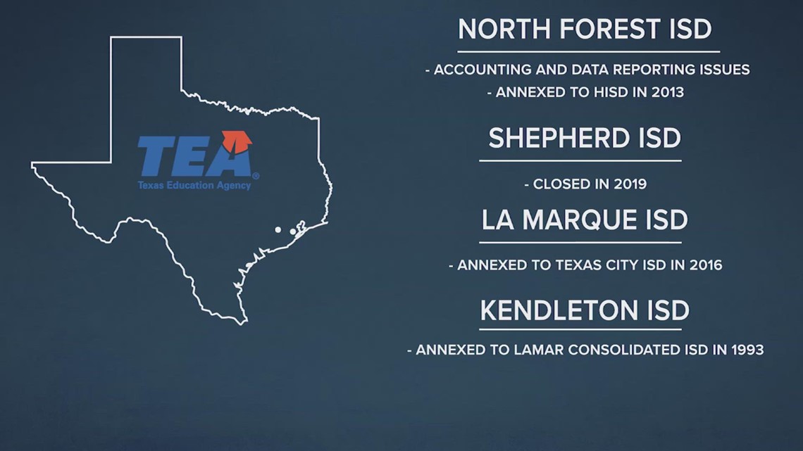 How many Texas school districts have been adopted by TEA | khou.com