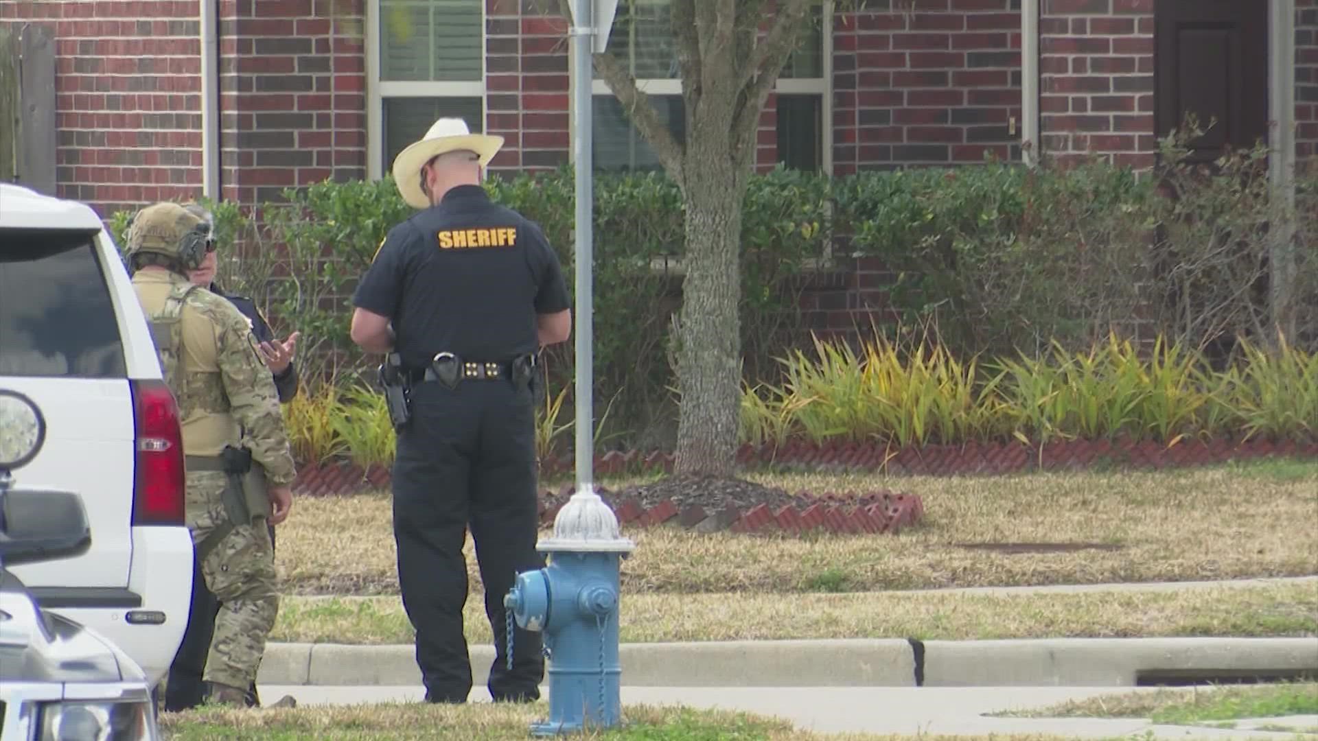 The Fort Bend County Sheriff's Office said the suspect stayed in a Richmond home after others were evacuated.