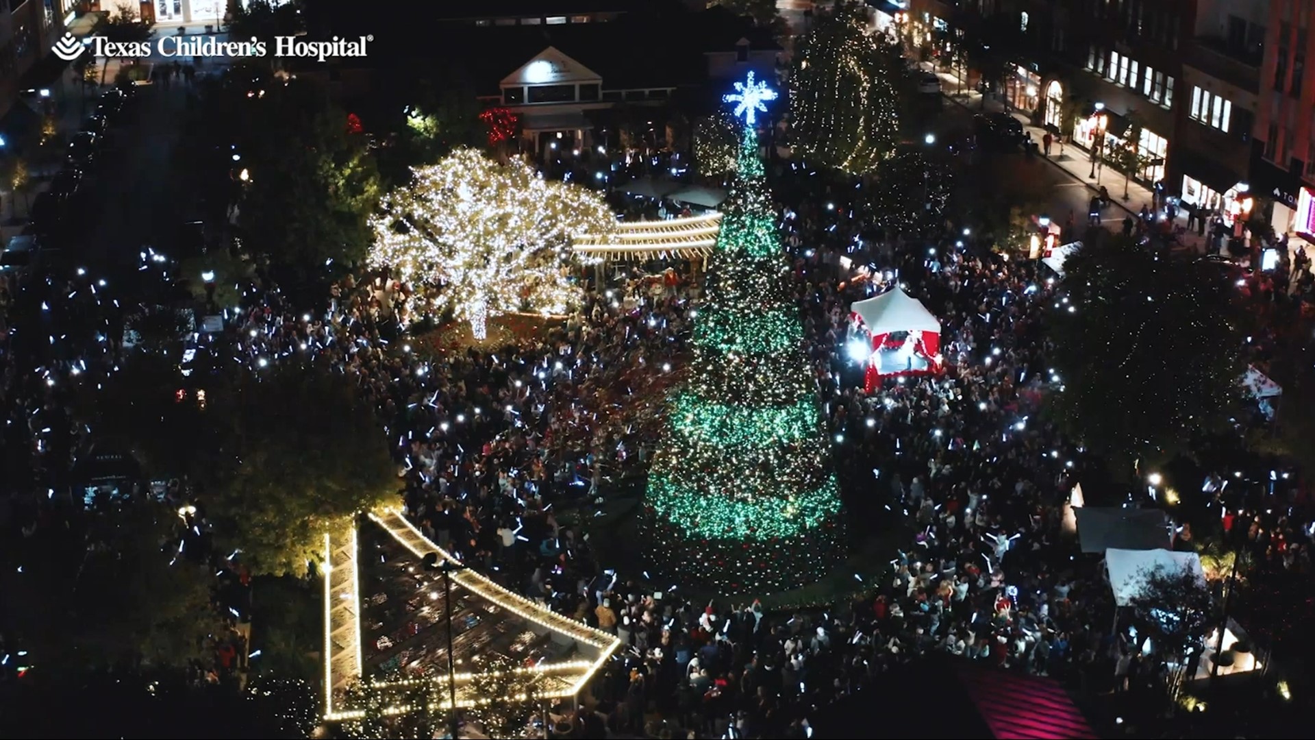 TCH patient chosen to light Market Street tree in The Woodlands