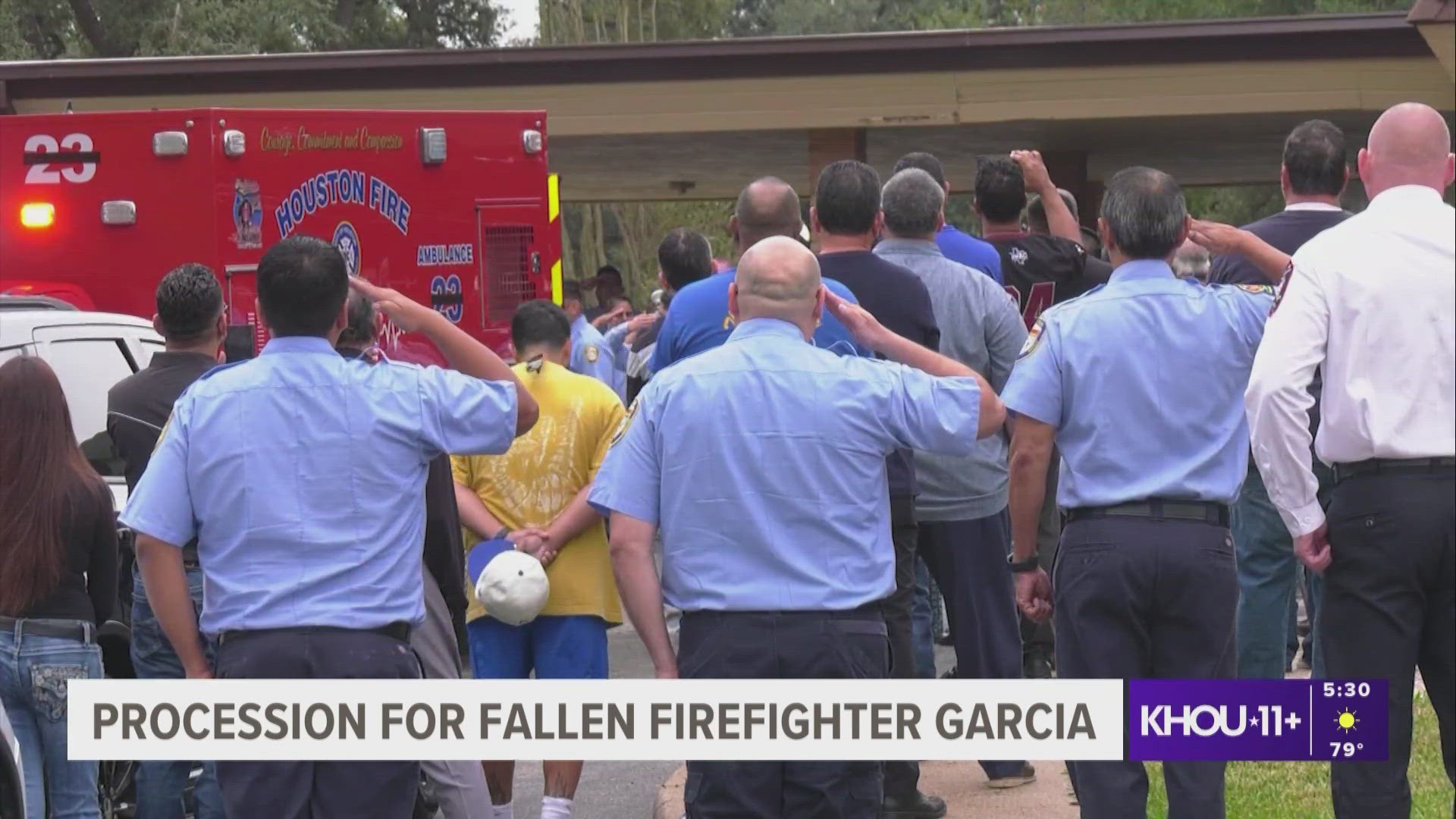 HFD said a wall collapsed while Garcia was battling the fire in Houston's East End.