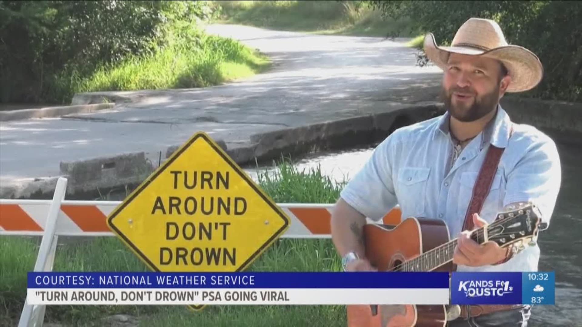 Houston-area residents know the warning, "Turn around, don't drown," but you've probably never heard it like this before.