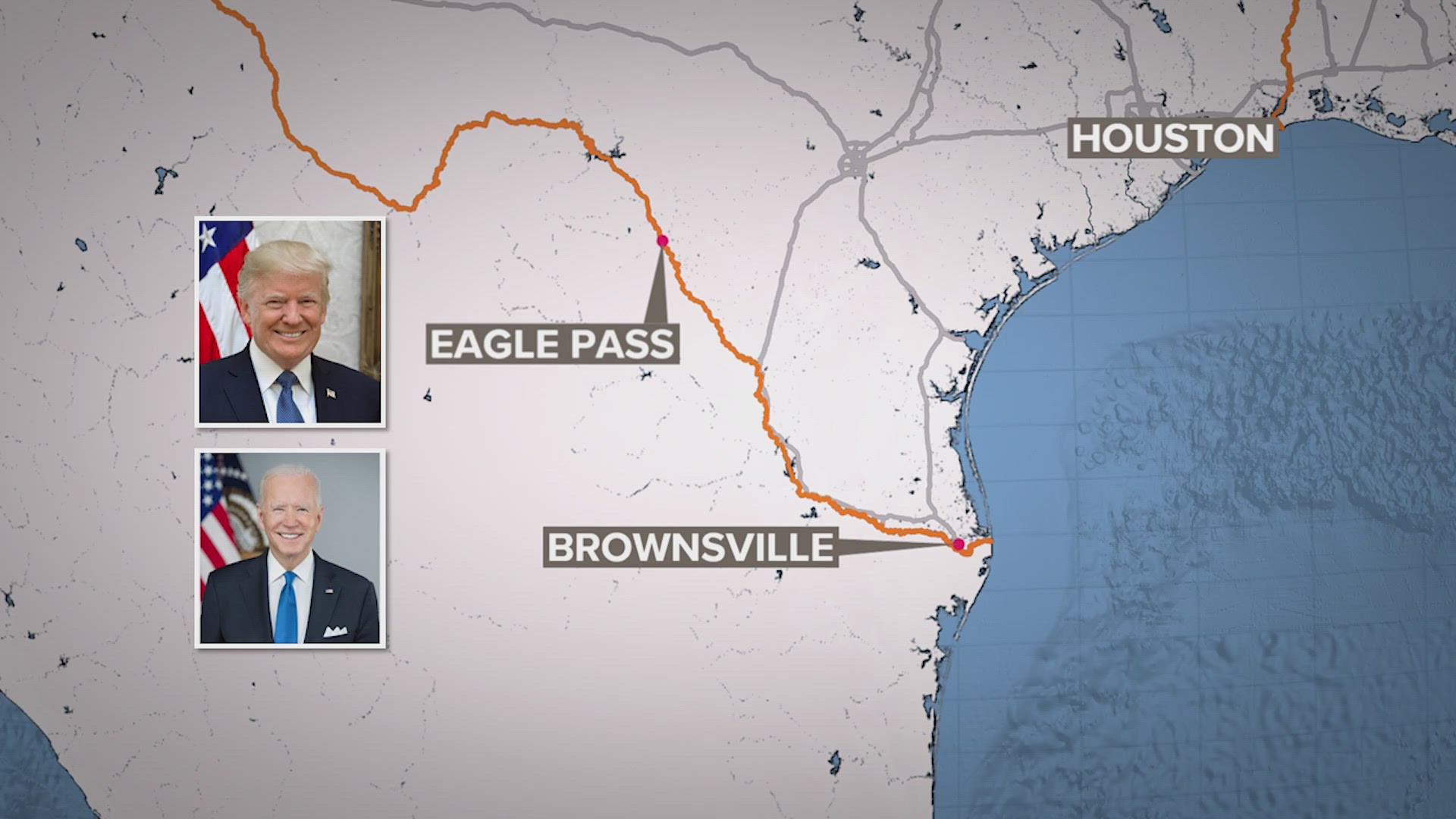 Former President Donald Trump will be in Eagle Pass and President Joe Biden will visit Brownsville.