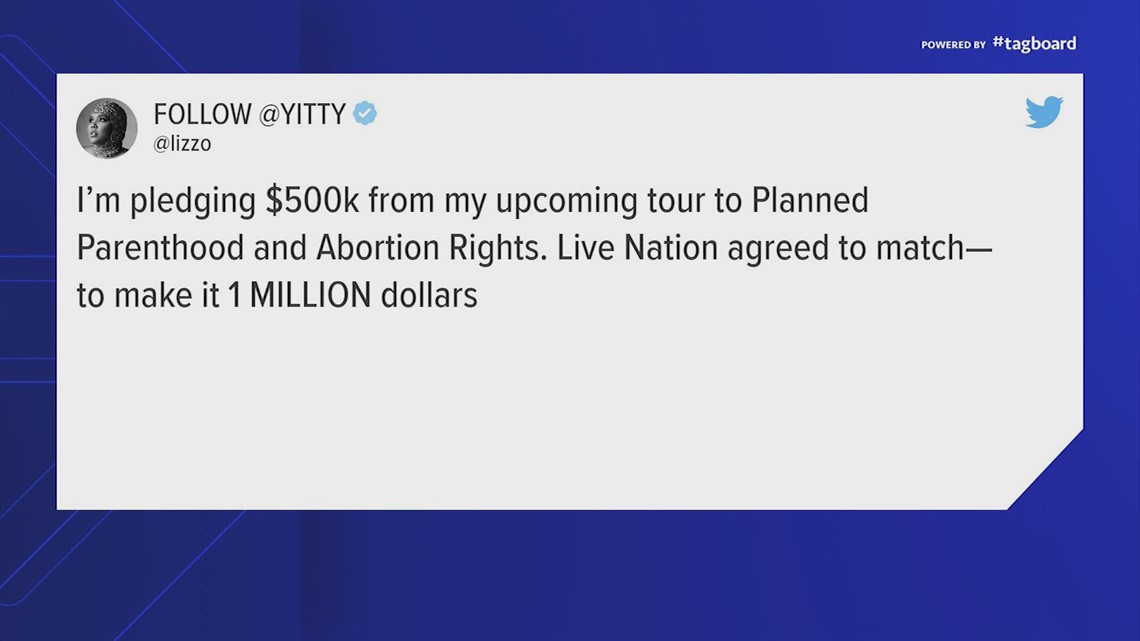 Lizzo pledges $500K from upcoming tour to Planned Parenthood, abortion rights