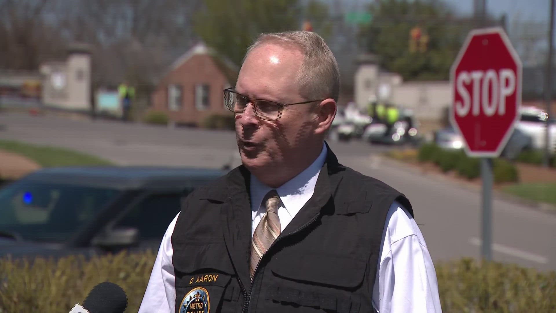 Nashville Police Chief John Drake addressed the police response to the deadly school shooting in Nashville on Monday.