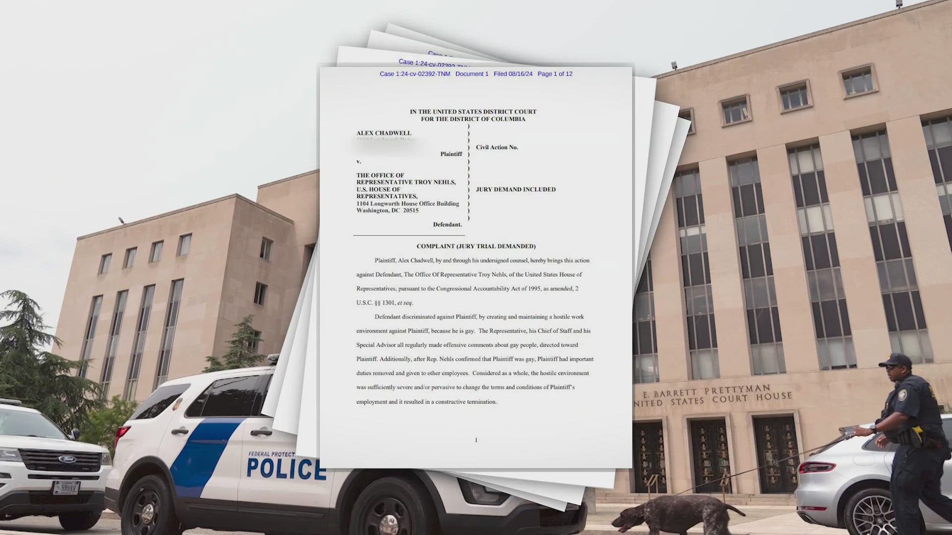 The 12-page lawsuit filed against Rep. Nehls' office alleges a pattern of homophobic comments by the congressman and his chief of staff.