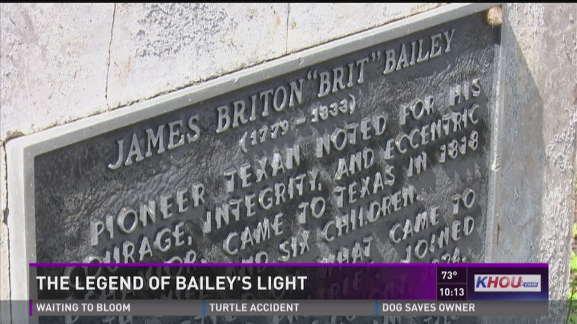 The legend of James Briton "Brit" Bailey, an early Texas pioneer, still haunts Bailey's Prairie nearly 200 years later.