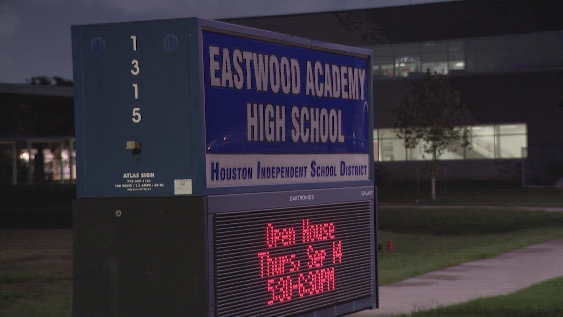 On Monday night, HISD called a meeting with parents and students at Eastwood Academy High School.