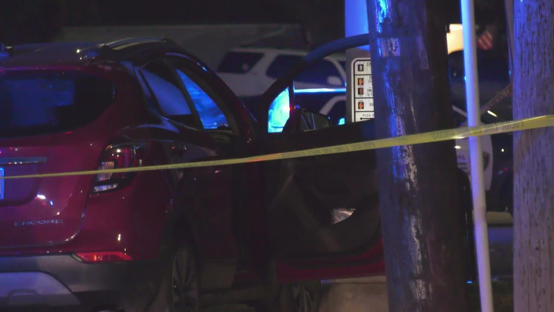 Houston police are investigating after a man with several gunshot wounds crashed his vehicle Friday night in the Sharpstown area and later died.