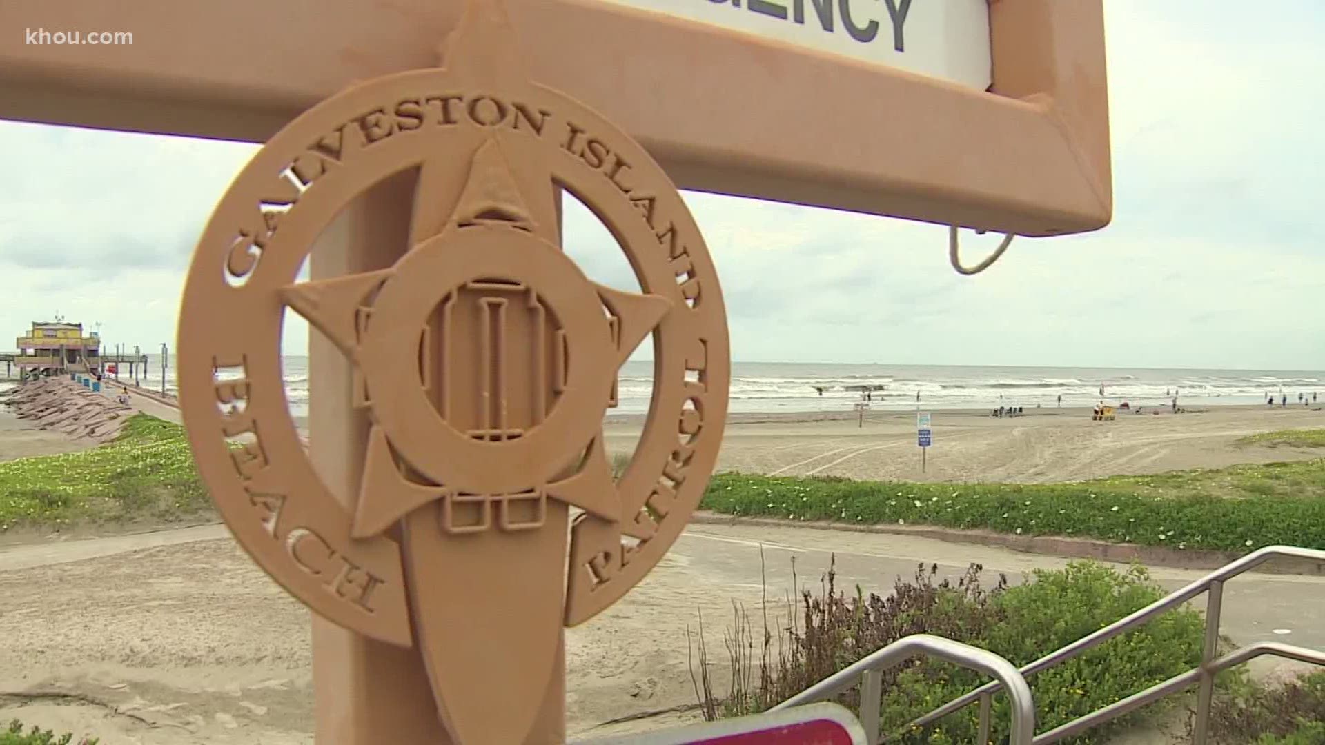 Yellow flags that flew Monday on Galveston beaches could soon turn red as rough weather may be ahead.