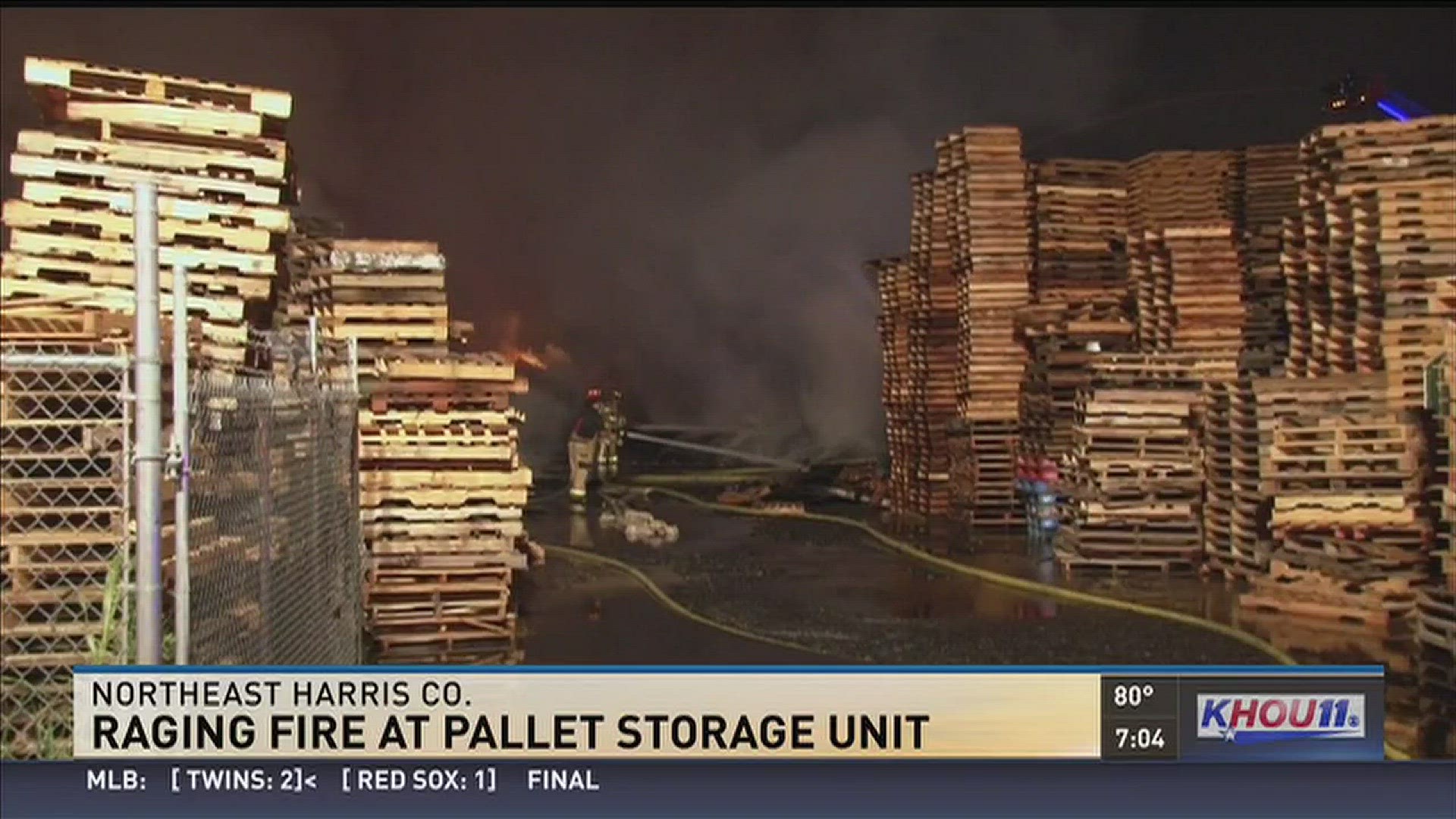 Firefighters battled a massive blaze overnight in northeast Harris County.