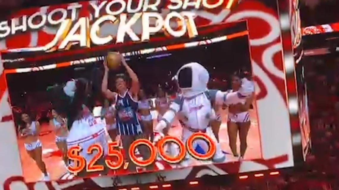 First trip to Houston becomes unforgettable after lifelong Rockets fan hits $25K half-court shot