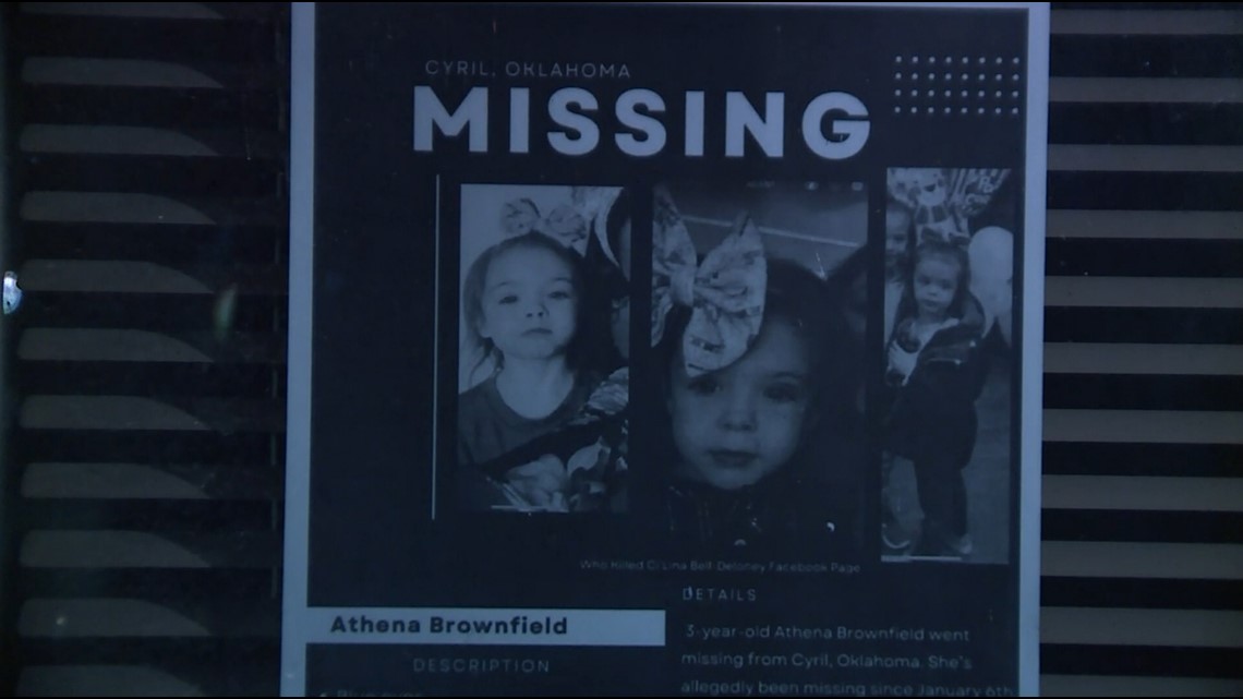 Athena Brownfield hilang: Pasangan didakwa dalam penghilangan