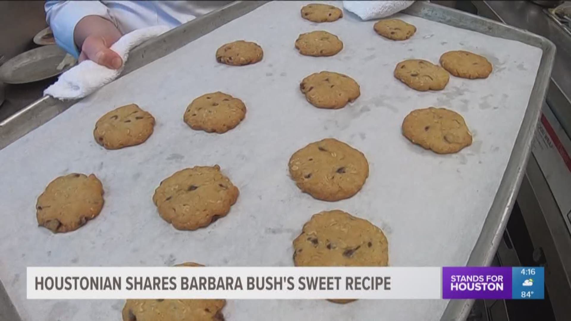 The Houstonian Hotel is sharing the late Barbara Bush's award-winning chocolate chip cookie recipe a week after the former First Lady passed away