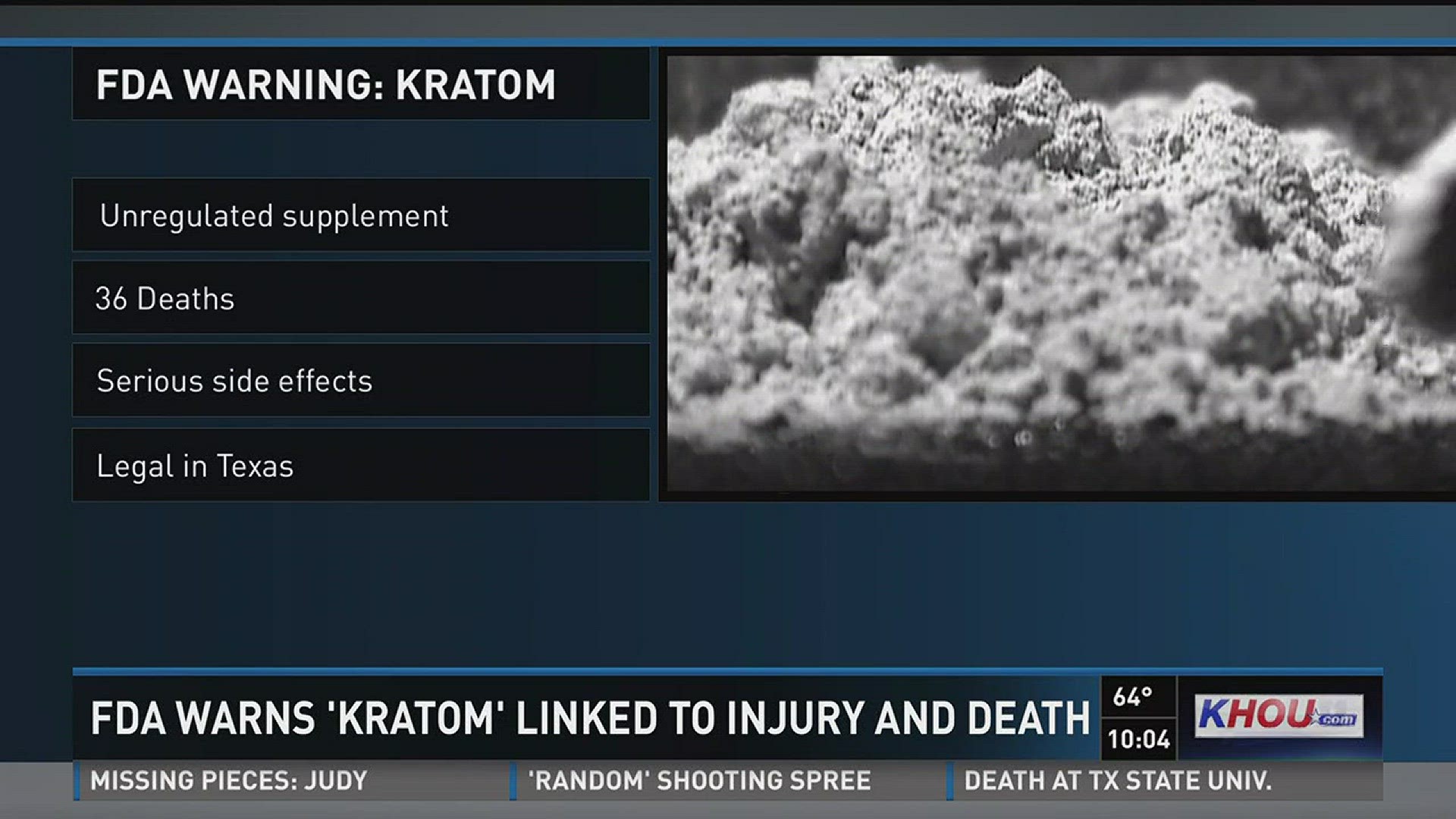 The FDA is warning about reports of injury, addiction and death with kratom, a herbal supplement that has been promoted as an alternative to opioid painkillers and other prescription drugs.