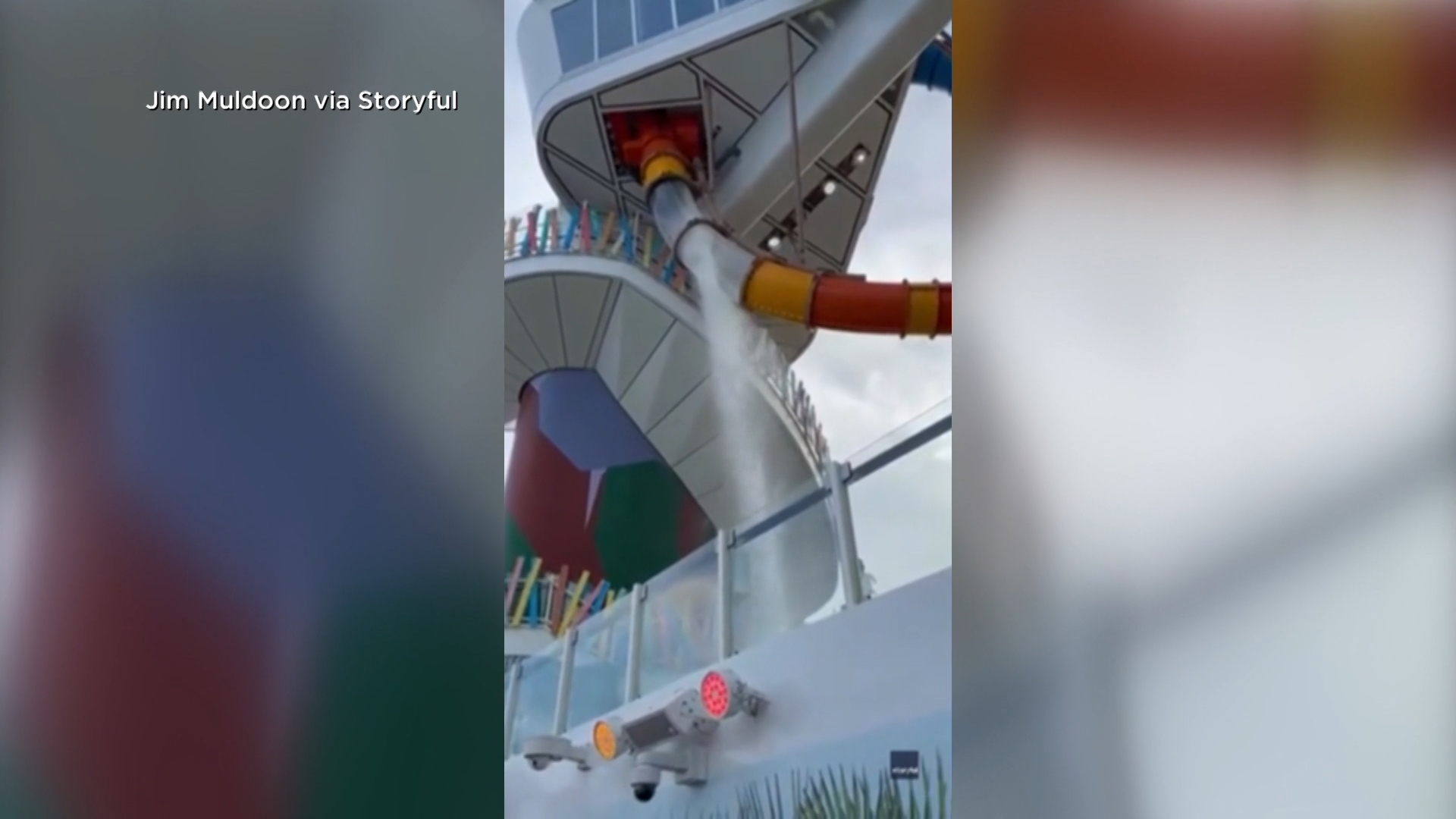 A passenger aboard Royal Caribbean’s Icon of the Seas captured shocking footage as part of a water slide shattered mid-ride.