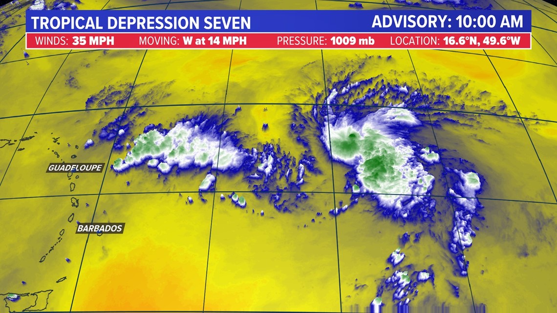 Tropical update Tropical Depression Seven forms, could Fiona