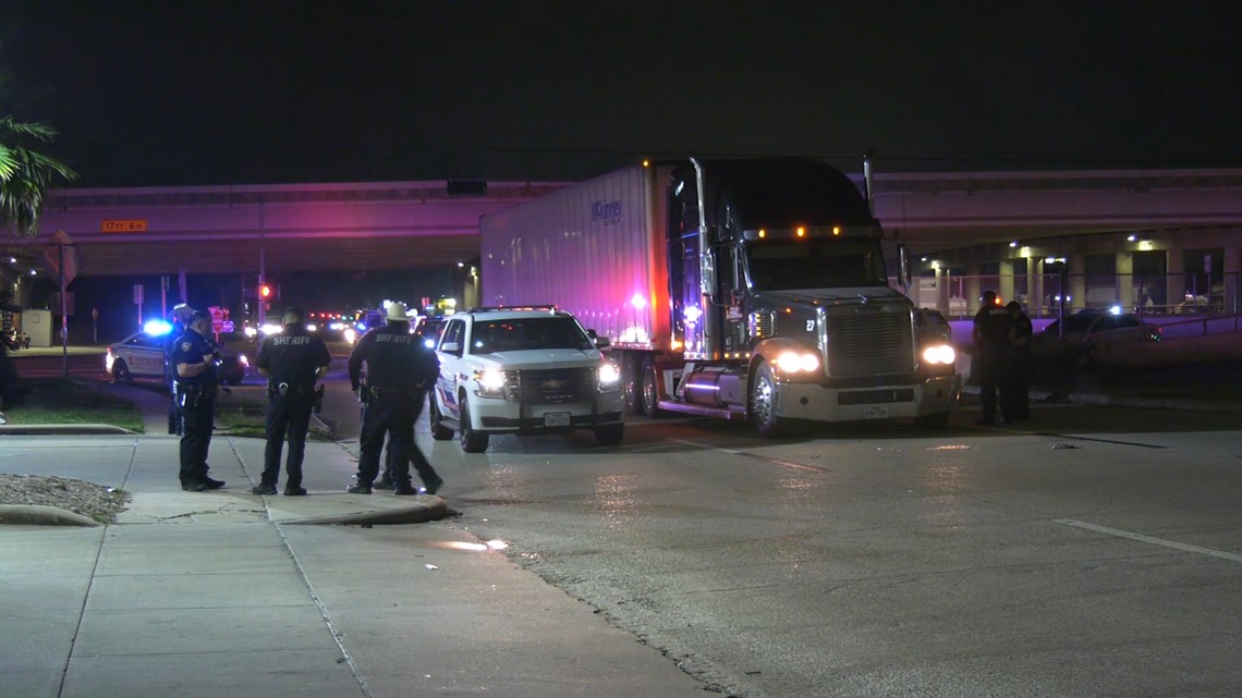 HCSO: Man struck by semi-truck on FM 1960 | khou.com