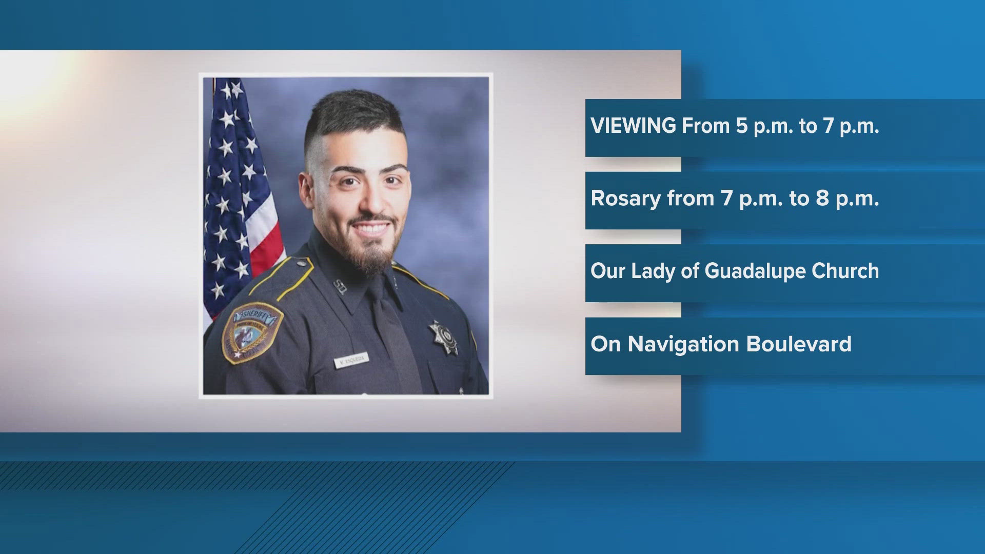 Deputy Fernando Esqueda was shot and killed in the line of duty. Two arrests have been made in his death.