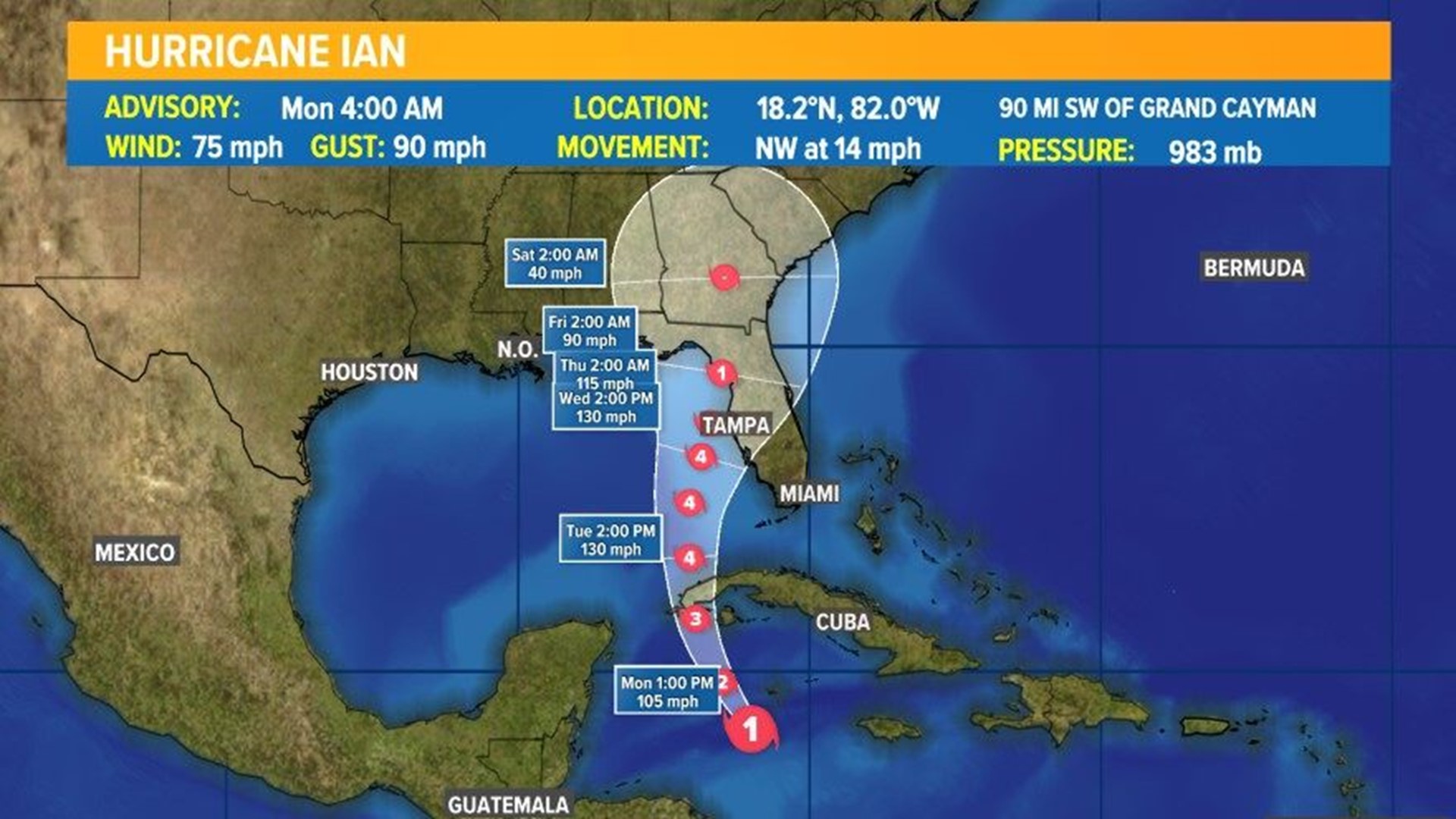 Tropical Update: Hurricane Ian forms southeast of Cuba | khou.com