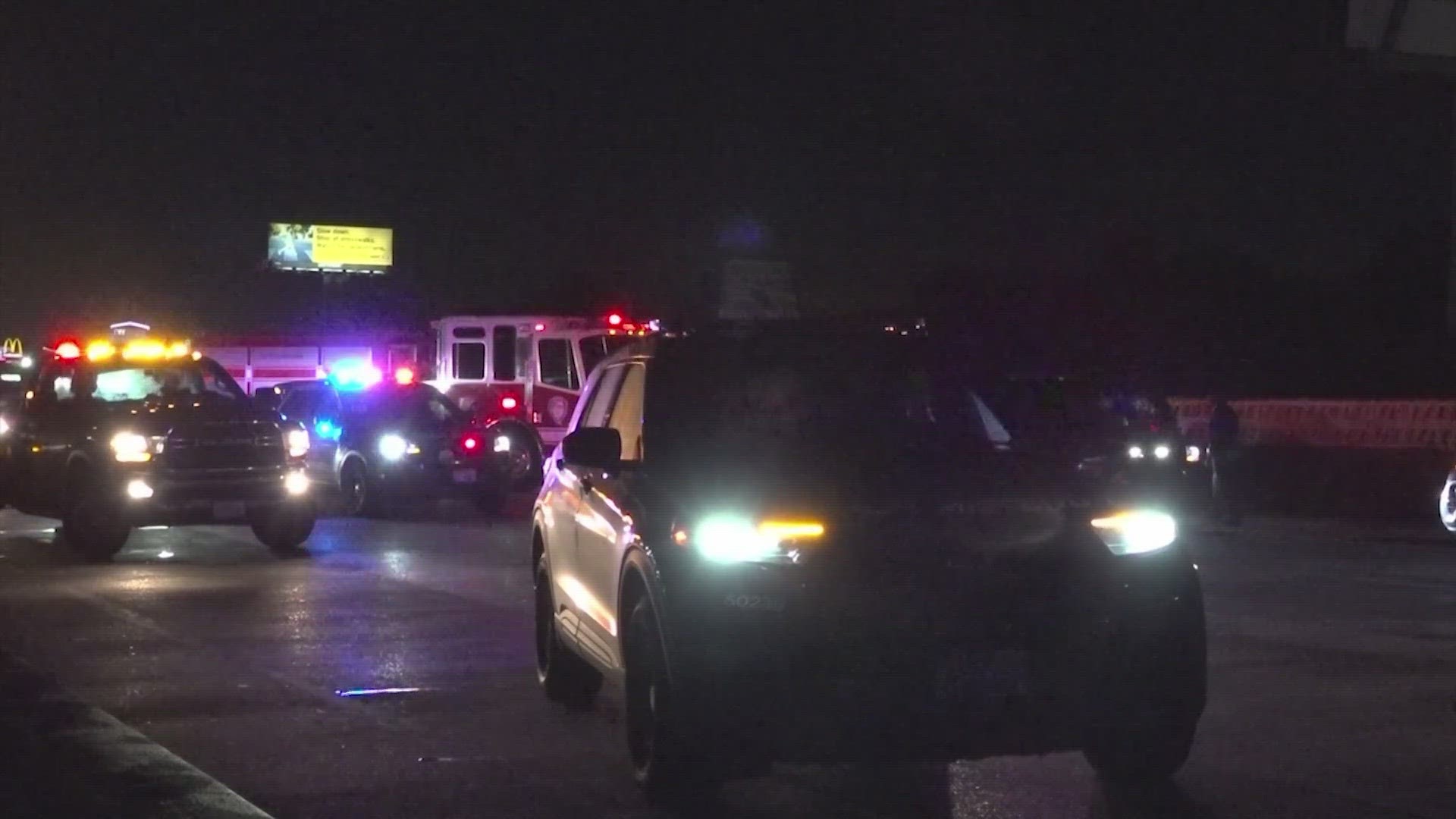 A child was taken to an area hospital Saturday morning after being ejected from a car in a multi-vehicle crash on the North Freeway, according to HPD.
