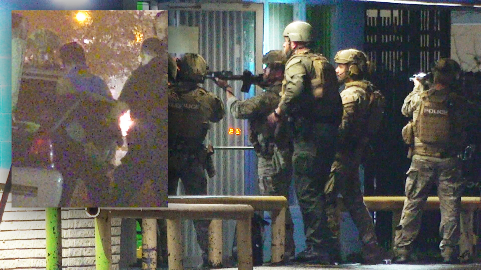Commander Larry Baimbridge with the Houston Police Department said his SWAT team was called to the scene around 12:30 a.m. in the 1200 block of Federal.