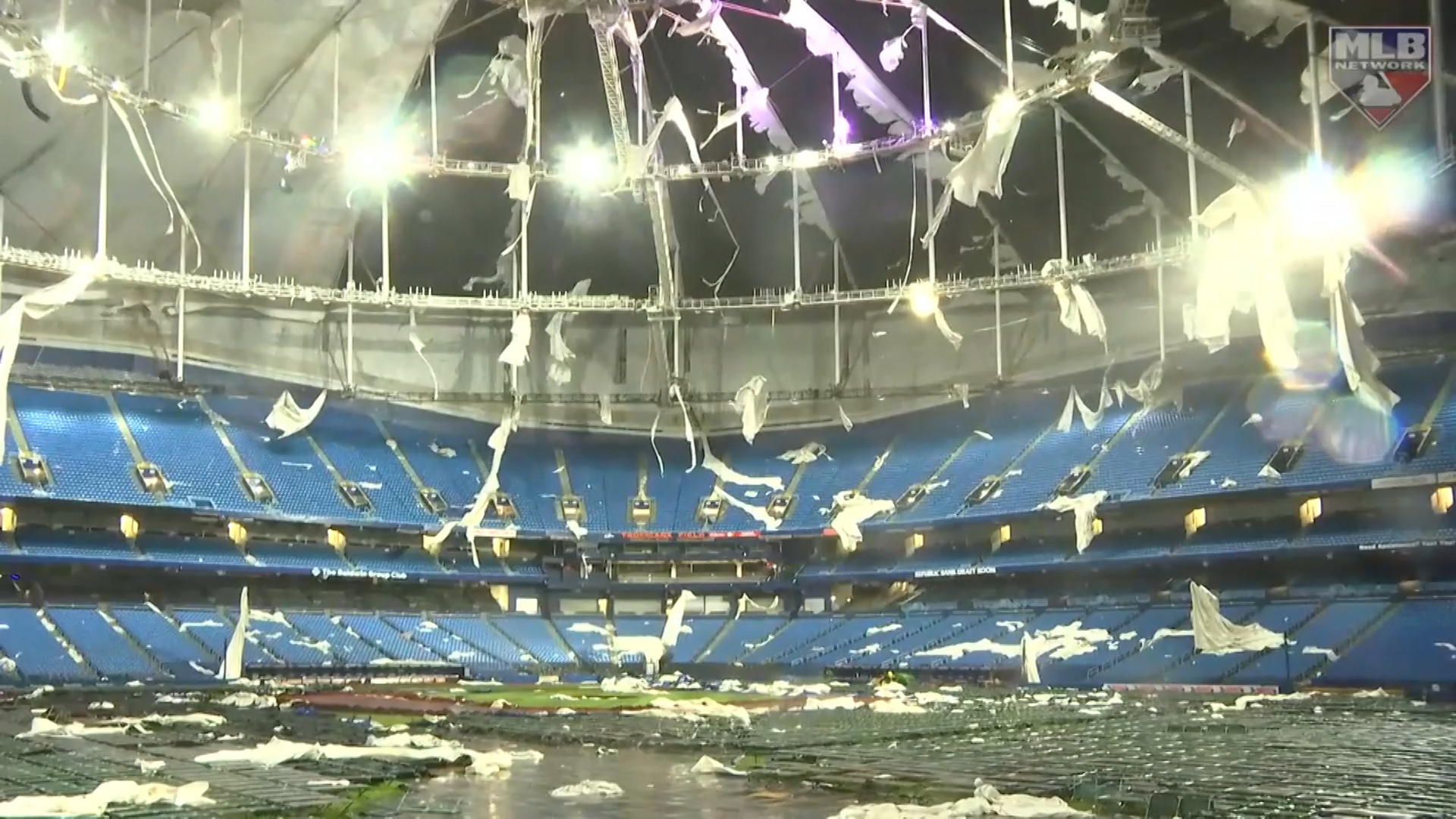 Hurricane Milton: Inside Look At Tropicana Field After Storm Ripped Its ...