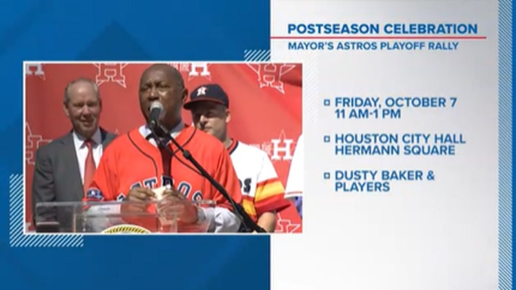 Join Astros players, coaches and more downtown today for a playoff celebration!