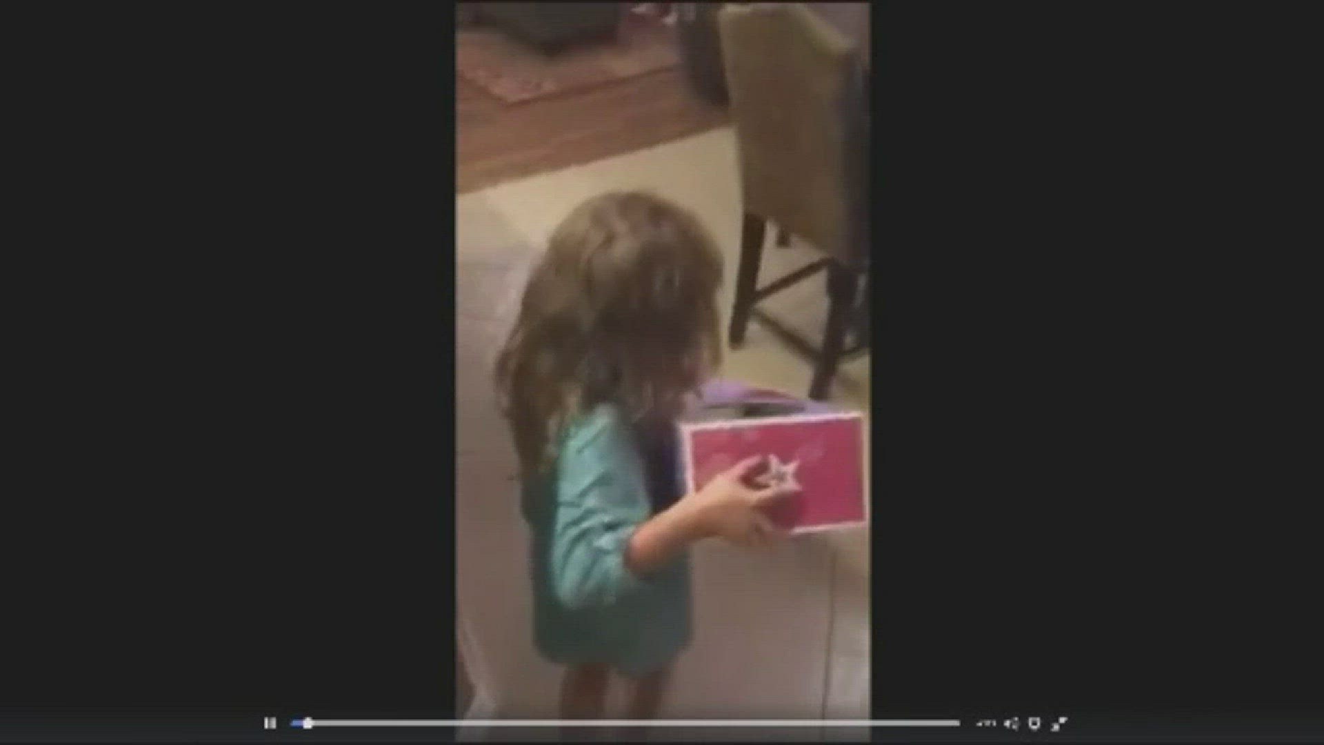 RAW: Little girl with prosthetic leg gets doll just like her in viral video