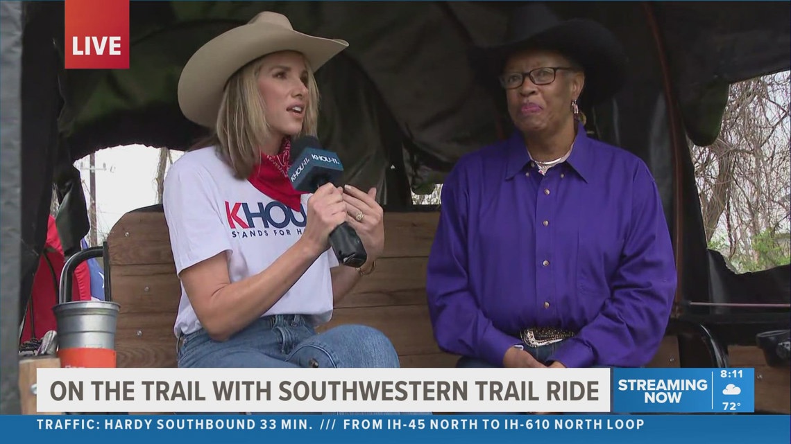 KHOU 11's Ilona Carson meets up with trail riders headed to the Houston Rodeo