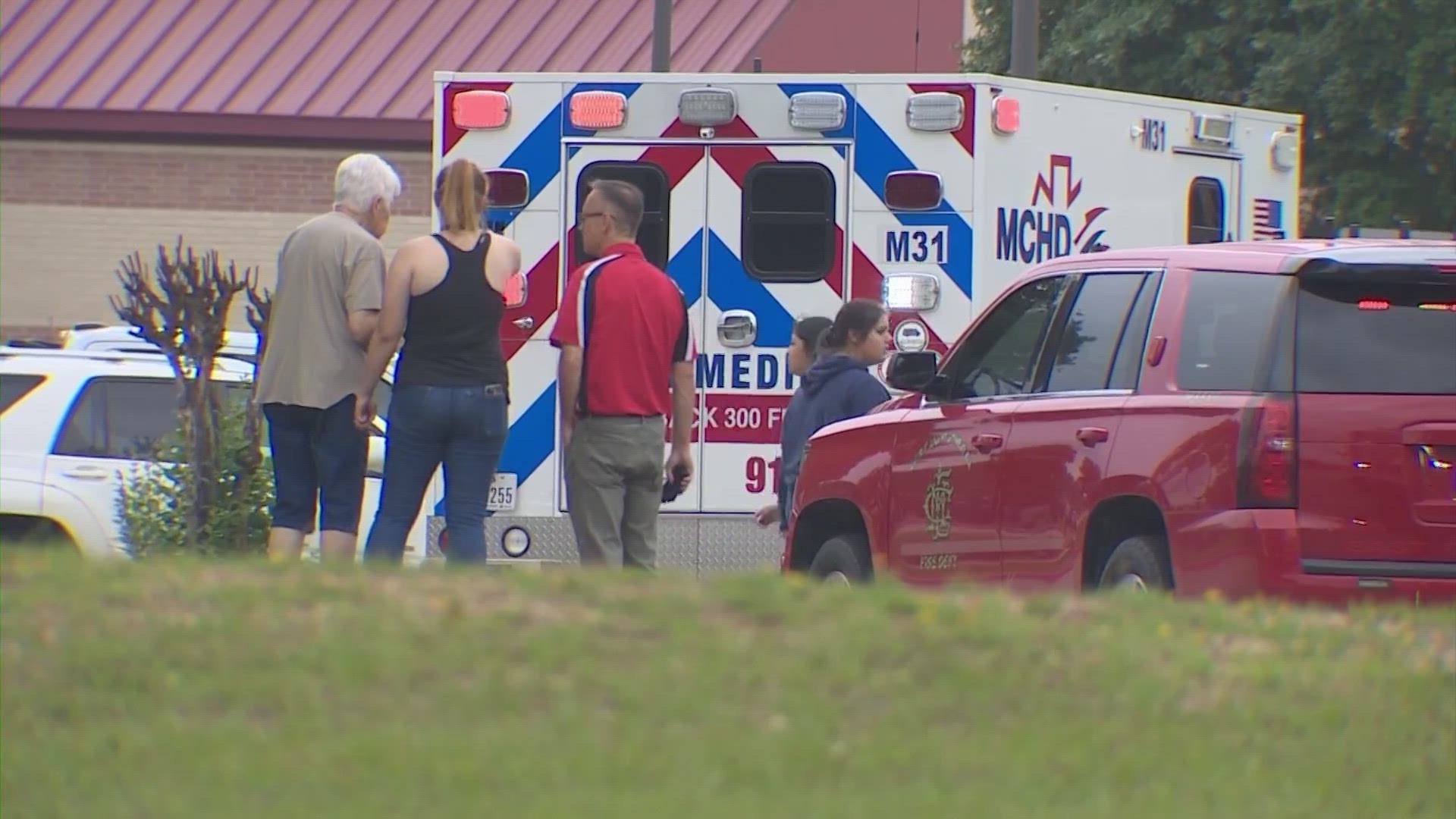 The Caney Creek fire chief said the students were taken to the hospital after reporting symptoms of headaches.
